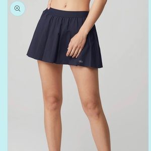 Alo Varsity Tennis Skirt Skort Pleated Navy Size S
